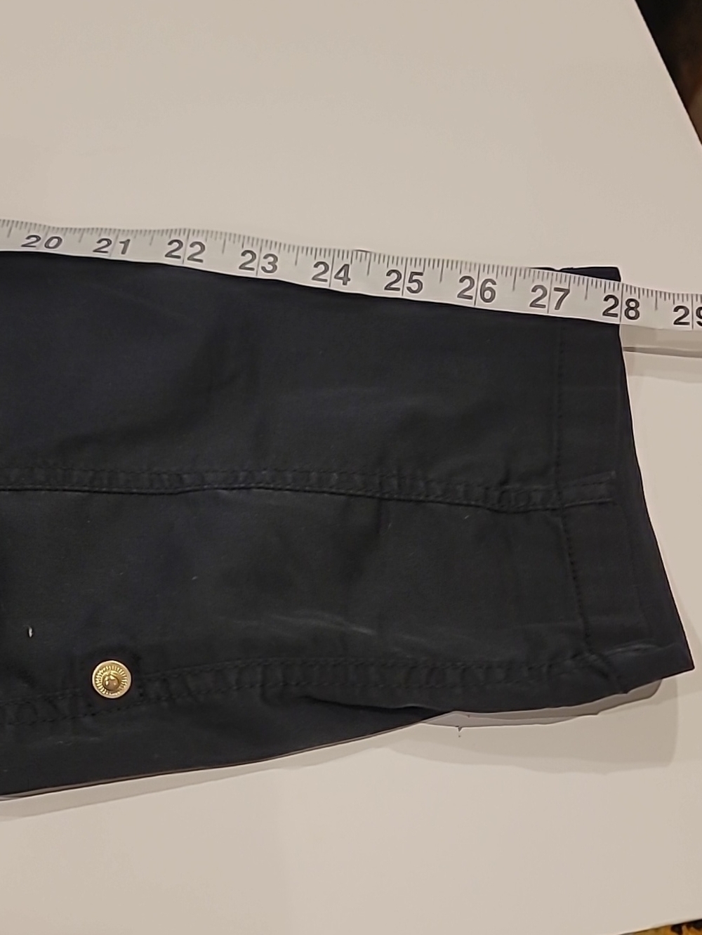 Chico's Black Cropped Rolled Hem Pants 2.5 Large 14 - Picture 12 of 13